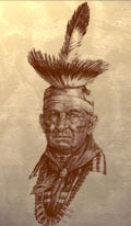 032811-migration4 Ottowa Man. Etching from The History of Native American Tribes.