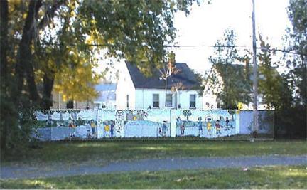 A stretch of The Wall near Eight Mile in Joe Louis Park.