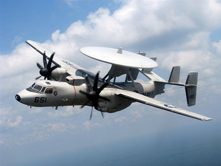 US_Navy_090713-N-2798I-005_An_E-2C_Hawkeye_assigned_to_the_Greyhawks_of_Carrier_Airborne_Early_Warning_Squadron_(VAW)_120_flies_over_Jacksonville,_Fla